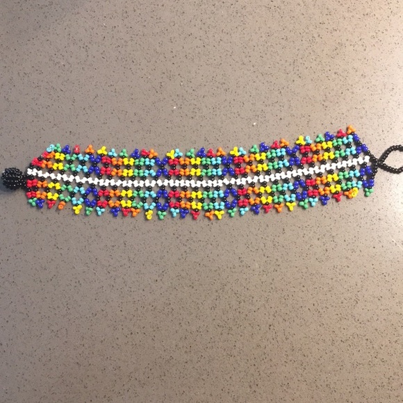 Vintage handmade South African beaded bracelet​ - Picture 2 of 2